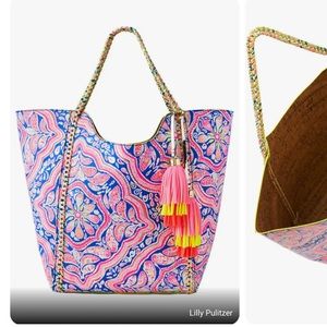 Lilly Pulitzer reversible pool tote bag